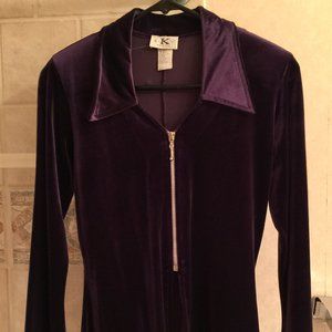 Luly K Velvet Plum Jacket, S